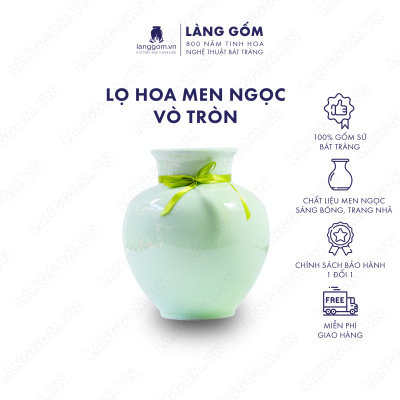 Lọ hoa Men ngọc vò tròn