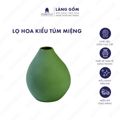 Lọ hoa Men mát kiểu túm miệng
