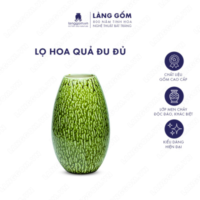Lọ hoa Men chảy quả đu đủ