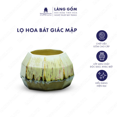 Lọ hoa Men chảy bát giác mập