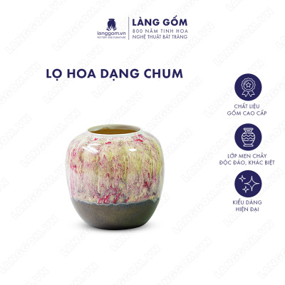 Lọ hoa Men chảy dạng chum