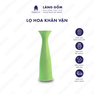 Lọ hoa Men mát khăn vặn
