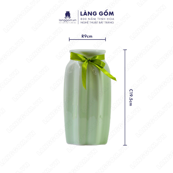 Lọ hoa Men ngọc bát giác
