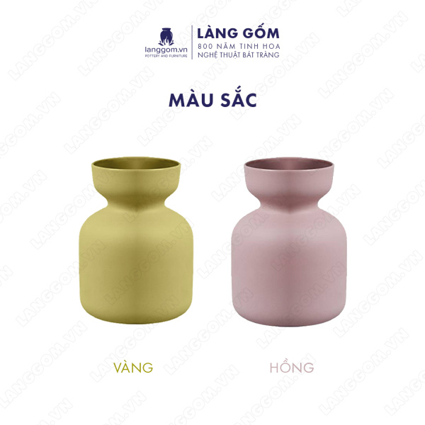 Lọ hoa Men mát dạng túm lùn