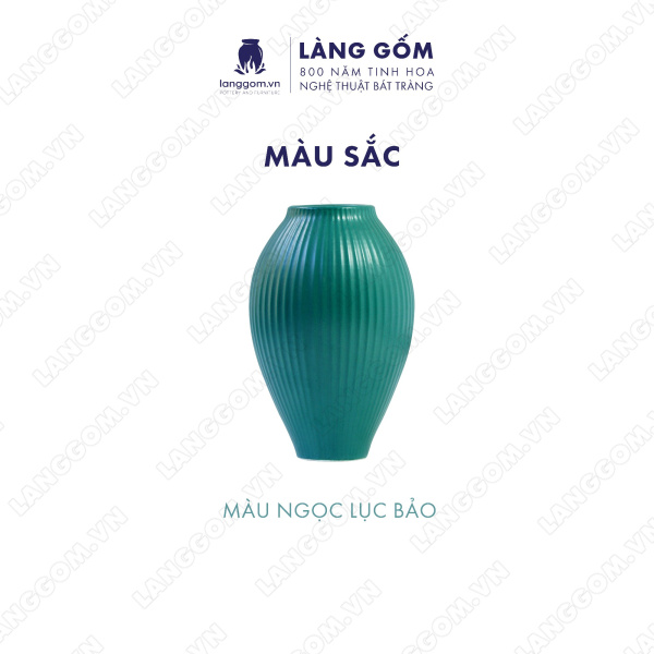 Lọ hoa Men mát dáng lu khía