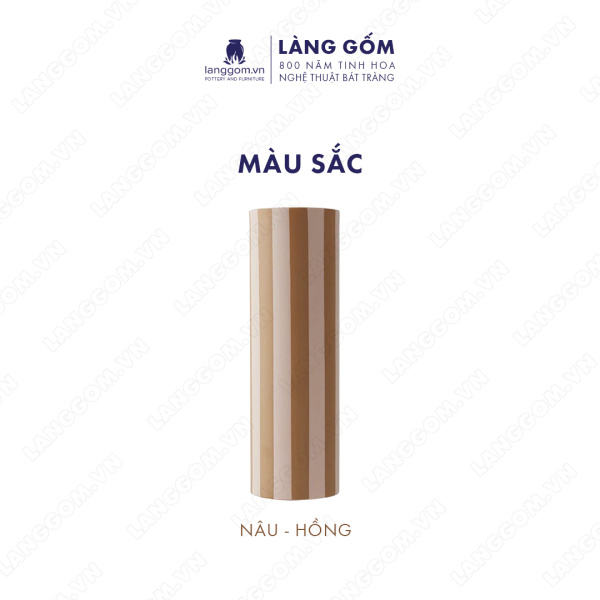 Lọ hoa Men mát kẻ sọc