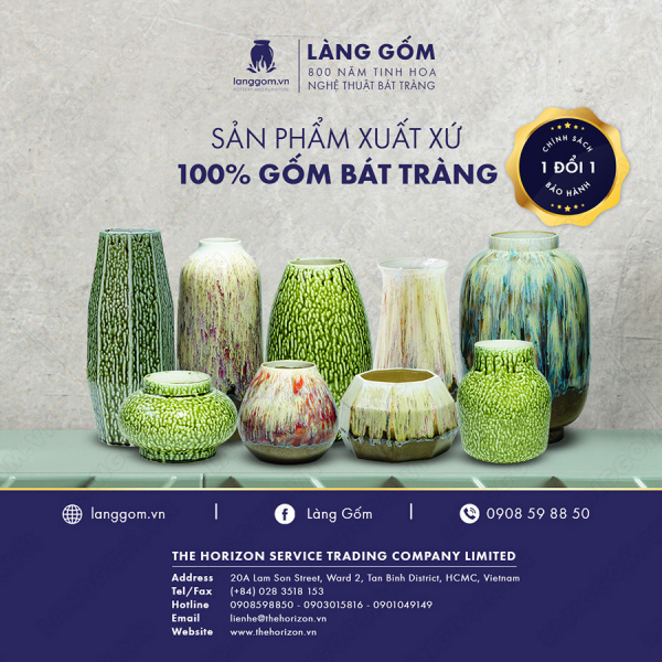 Lọ hoa Men chảy dáng chuông