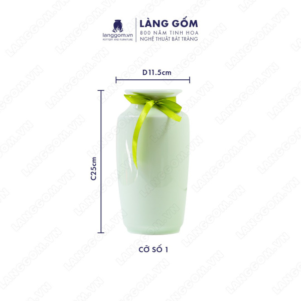 Lọ hoa Men ngọc phích cổ loe