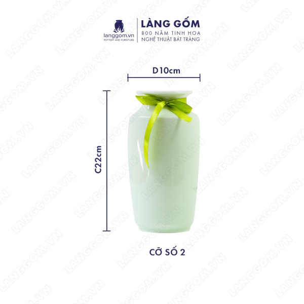 Lọ hoa Men ngọc phích cổ loe