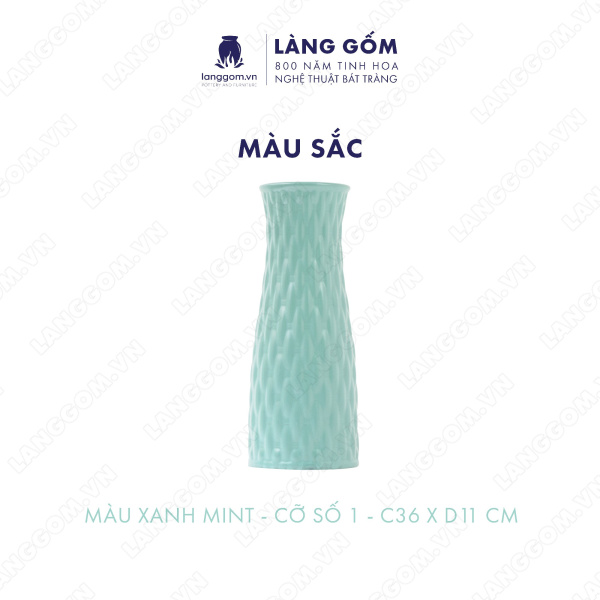Lọ hoa Men mát giỏ đan