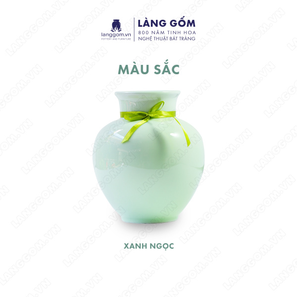 Lọ hoa Men ngọc vò tròn