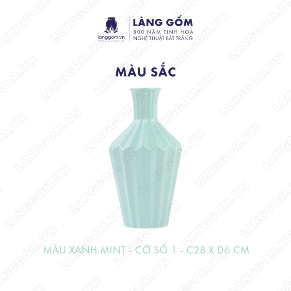 Lọ hoa Men mát kim cương