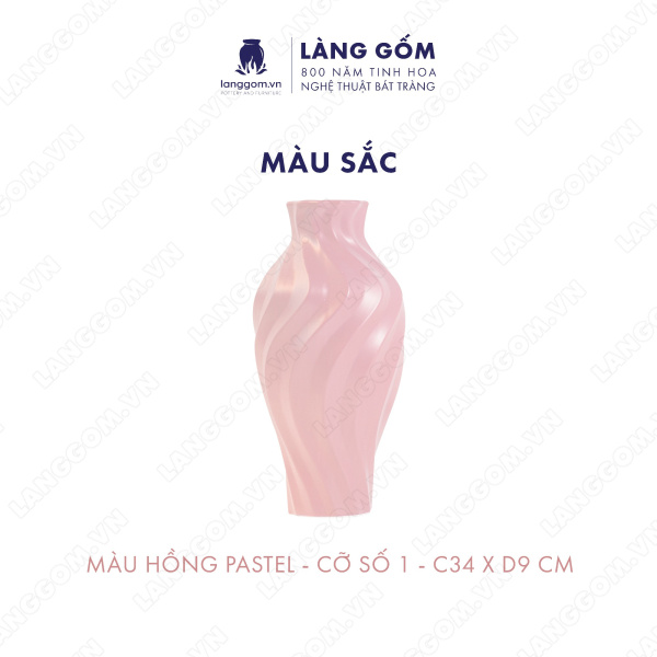 Lọ hoa Men mát lượn sóng