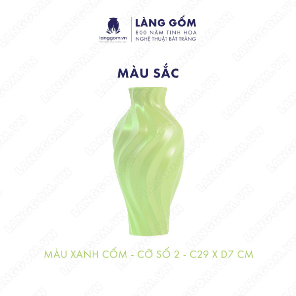 Lọ hoa Men mát lượn sóng