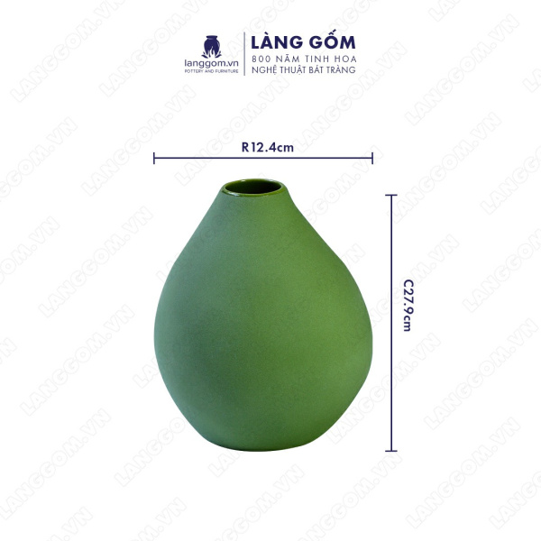 Lọ hoa Men mát kiểu túm miệng