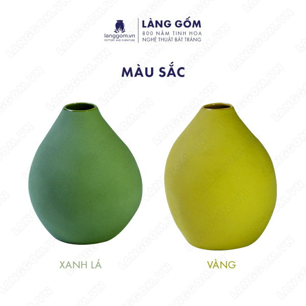 Lọ hoa Men mát kiểu túm miệng