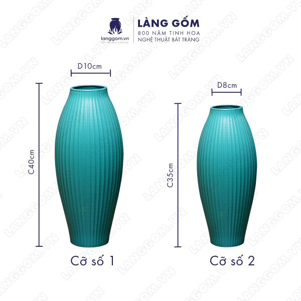 Lọ hoa Men mát quả bom khía