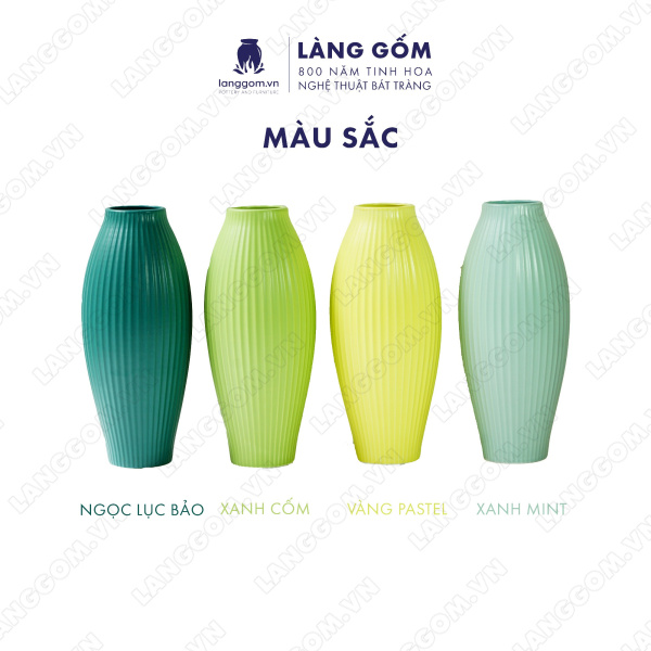 Lọ hoa Men mát quả bom khía