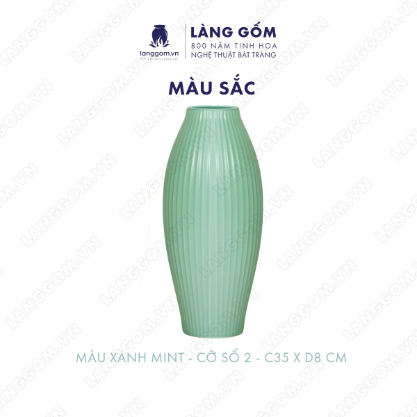 Lọ hoa Men mát quả bom khía