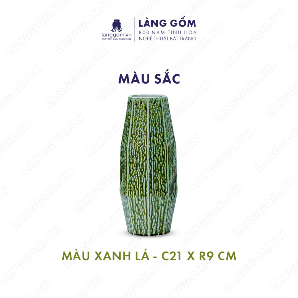 Lọ hoa Men chảy hình bát giác