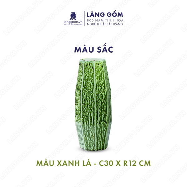 Lọ hoa Men chảy hình bát giác