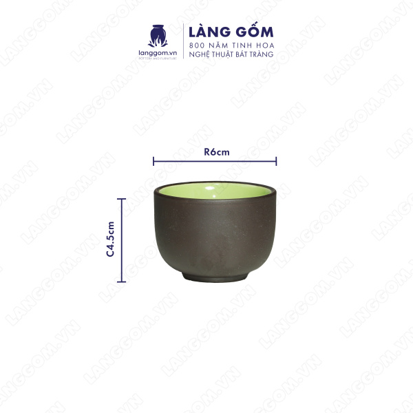 Bộ ấm chén Men mộc khắc trúc to