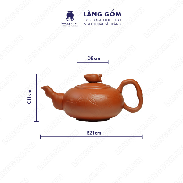 Bộ ấm chén Men mộc trúc đào