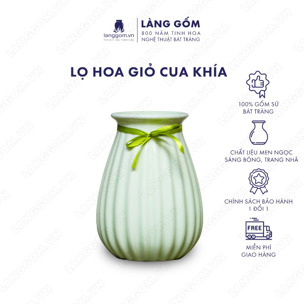 Lọ hoa Men ngọc giỏ cua khía