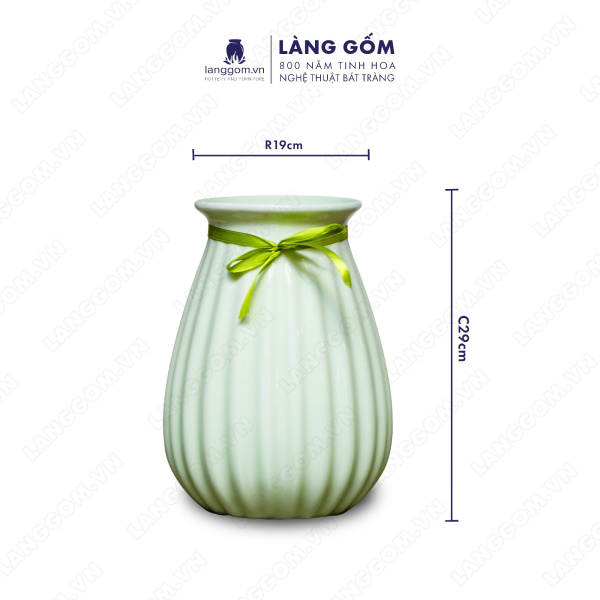 Lọ hoa Men ngọc giỏ cua khía
