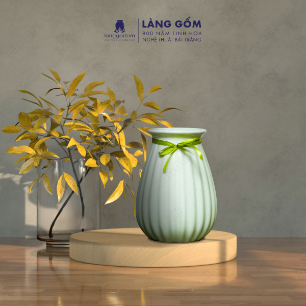 Lọ hoa Men ngọc giỏ cua khía