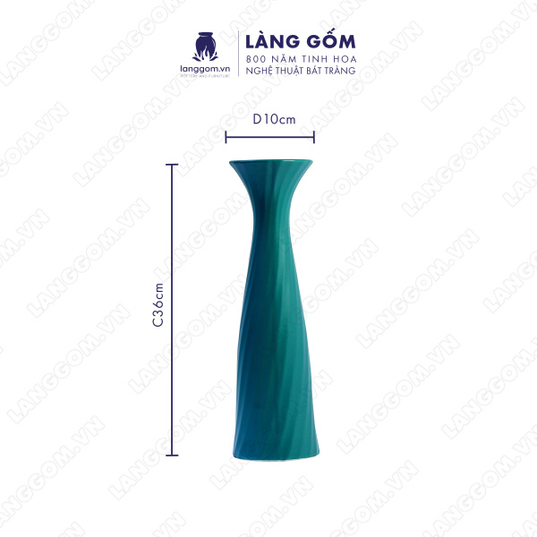 Lọ hoa Men mát khăn vặn