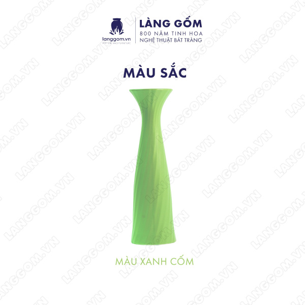 Lọ hoa Men mát khăn vặn