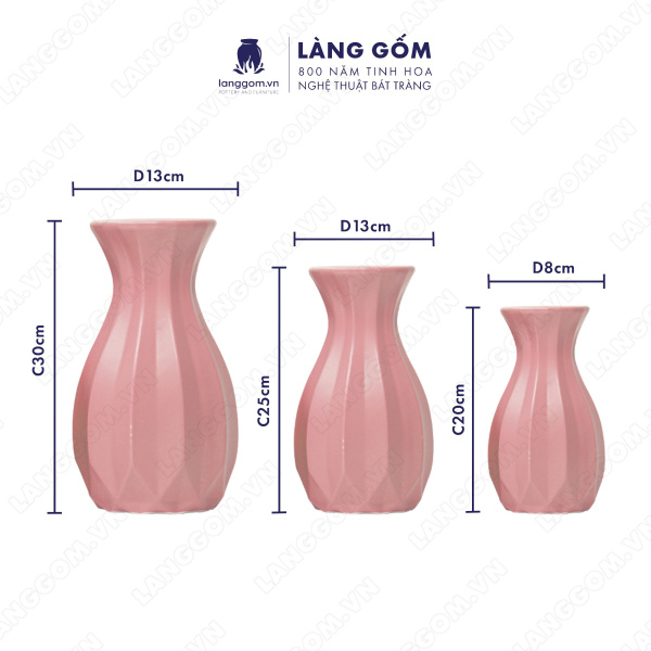 Lọ hoa Men mát múi khế