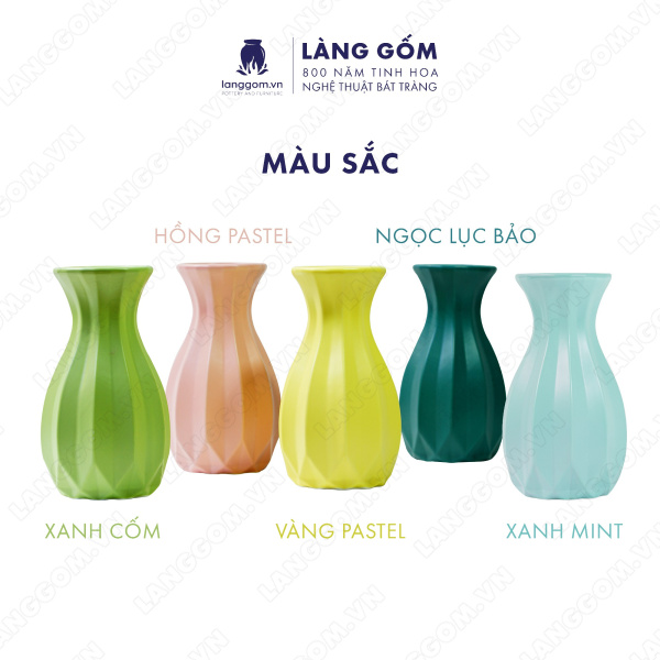 Lọ hoa Men mát múi khế