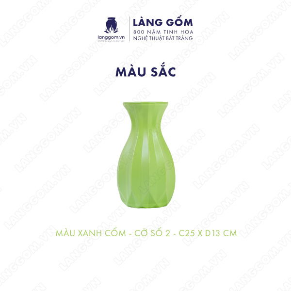 Lọ hoa Men mát múi khế