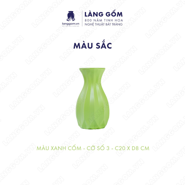 Lọ hoa Men mát múi khế