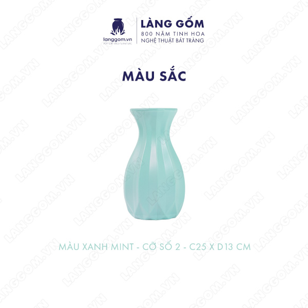 Lọ hoa Men mát múi khế