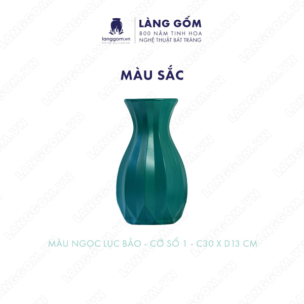 Lọ hoa Men mát múi khế