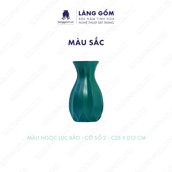 Lọ hoa Men mát múi khế