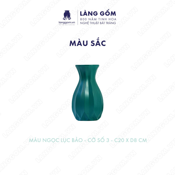 Lọ hoa Men mát múi khế