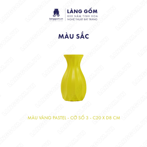 Lọ hoa Men mát múi khế
