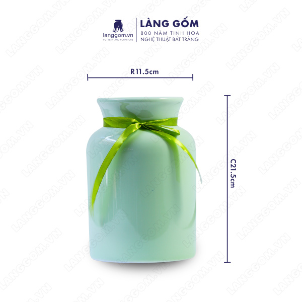 Lọ hoa Men ngọc ống loe