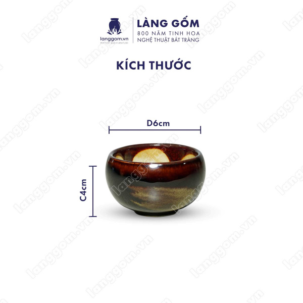 Bộ ấm chén Men hỏa biến kiểu nhật Nhật men tia, màu ánh kim, bảo bình, kem - Gốm sứ Bát Tràng 