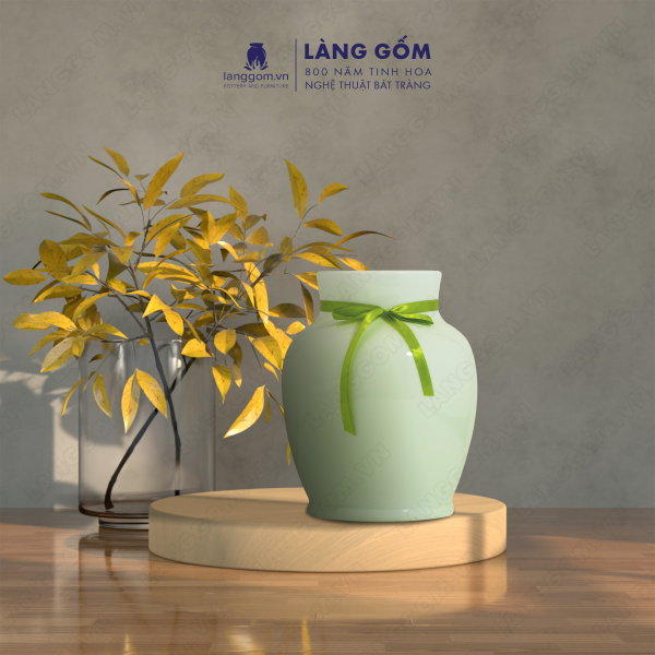 Lọ hoa Men ngọc vò cổ cao